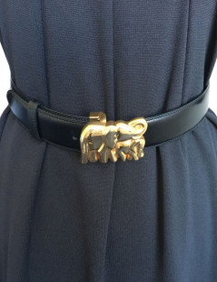 Ceinture CARTIER boucle éléphants en métal doré