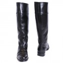 Bottes LOUIS VUITTON t 38.5 cuir lisse noir