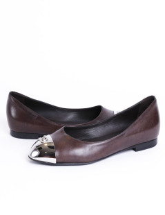 Ballet flats CHANEL t 38.5 Brown lambskin