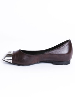 Ballet flats CHANEL t 38.5 Brown lambskin