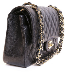 Sac timeless CHANEL cuir caviar noir