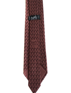 Tie scarf HERMES dregs of wine