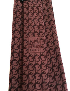 Tie scarf HERMES dregs of wine