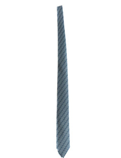 HERMÈS tie in blue and gray scarf