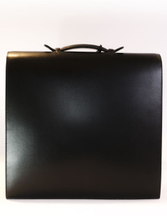 Dispatches HERMES leather black box bag