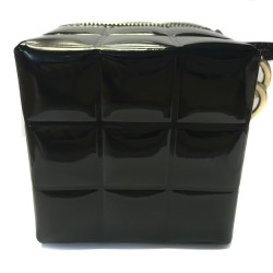 CHANEL Black patent leather jewelry box