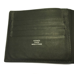 HERMES MC2 Copernicus swift dark gray leather card holders