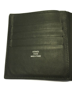 Porte cartes HERMES MC2 Copernic cuir swift gris foncé