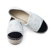 CHANEL T 35 two-tone canvas sneakers