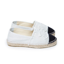 Espadrilles CHANEL T 35 toile bicolore