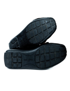 LOUIS VUITTON T 37 Black Suede moccasins