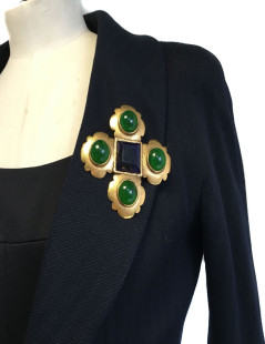 Parure CHANEL broche et boucles d'oreille Vintage