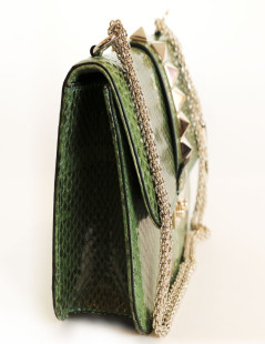 sac VALENTINO en serpent vert