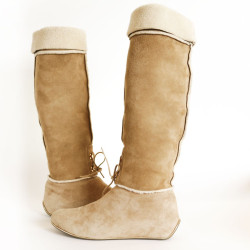 Bottes SERGIO ROSSI T 38,5 en daim naturel