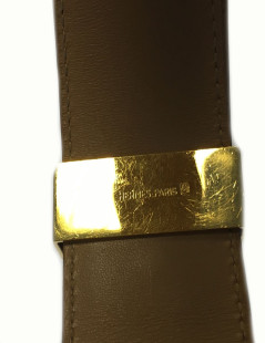 Belt HERMES Medor T 68 gold