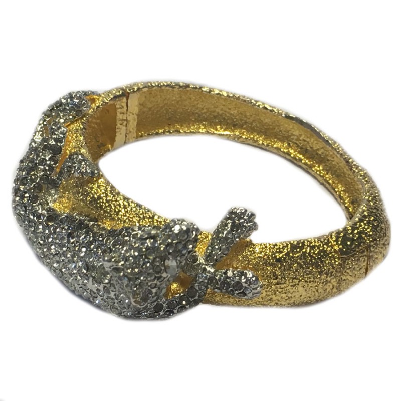 Alexis Bittar Carved Lucite Bangle with Crystals | PATRICIA