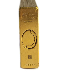 Briquet DUPONT argent plaqué or