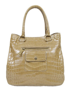 PRADA Tote in gold crocodile bag