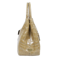 Sac cabas PRADA en crocodile gold