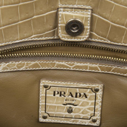 Sac cabas PRADA en crocodile gold