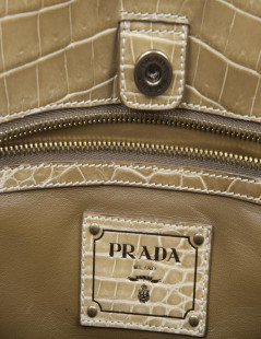 PRADA Tote in gold crocodile bag