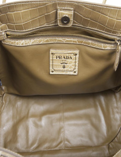 PRADA Tote in gold crocodile bag