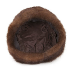 Brown mink Hat