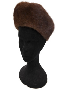 Brown mink Hat