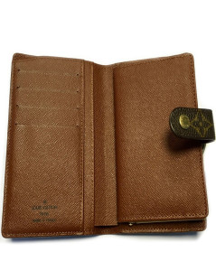 Coated canvas wallet LOUIS VUITTON Brown Monogram