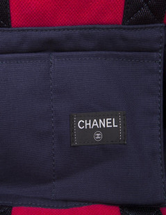 CHANEL beach bag and towel sponge fushia