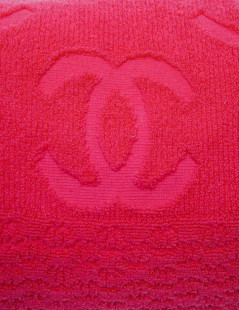 CHANEL beach bag and towel sponge fushia