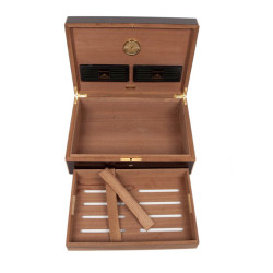 LOUIS VUITTON cigar case in mahogany finish wood ebony