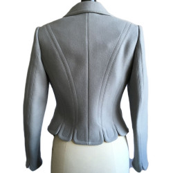 Veste Alaïa en laine grise T40