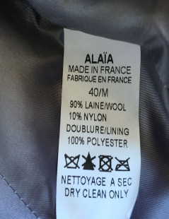 Veste Alaïa en laine grise T40