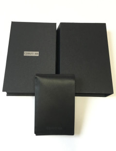 CERRUTI 1881 black leather wallet smooth