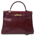 32 leather red box: Vintage HERMES Kelly