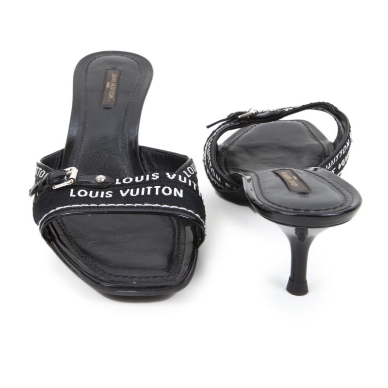Louis Vuitton, Shoes, Vintage Louis Vuitton Mule Low Heels Monogram Size  7