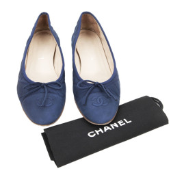 Ballerines CHANEL T39 bleu