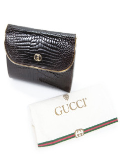 Clutch GUCCI Vintage Brown croco