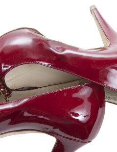 Shoes CHANEL t 39.5 C Burgundy patent leather