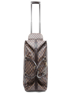 Valise de voyage LOUIS VUITTON "Eole"en toile damier marron