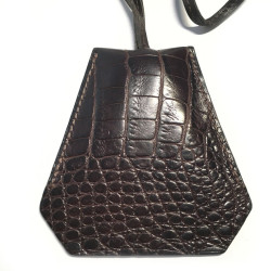 Collier - porte-clefs HERMES "Le Touquet" en crocodile