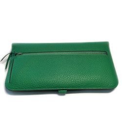 Portefeuille  dogon HERMES vert bamboo