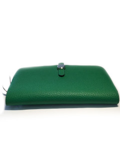 Portefeuille  dogon HERMES vert bamboo