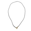 Collier HERMES lien noir et bijouterie or