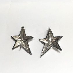 Parure THIERRY MUGLER collier et boucles d'oreilles clous en argent