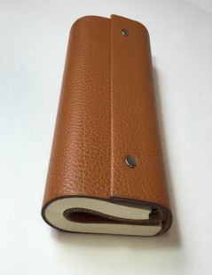 Rolled notebook HERMES leather Buffalo gold with 2 refills