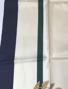 BURBERRY silk scarf Navy Blue, beige and green