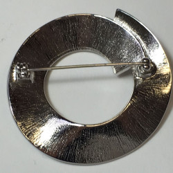 COURREGES 80' silver metal round pin