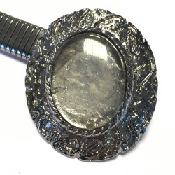 Ceinture GOOSSENS en métal argent ruthénium